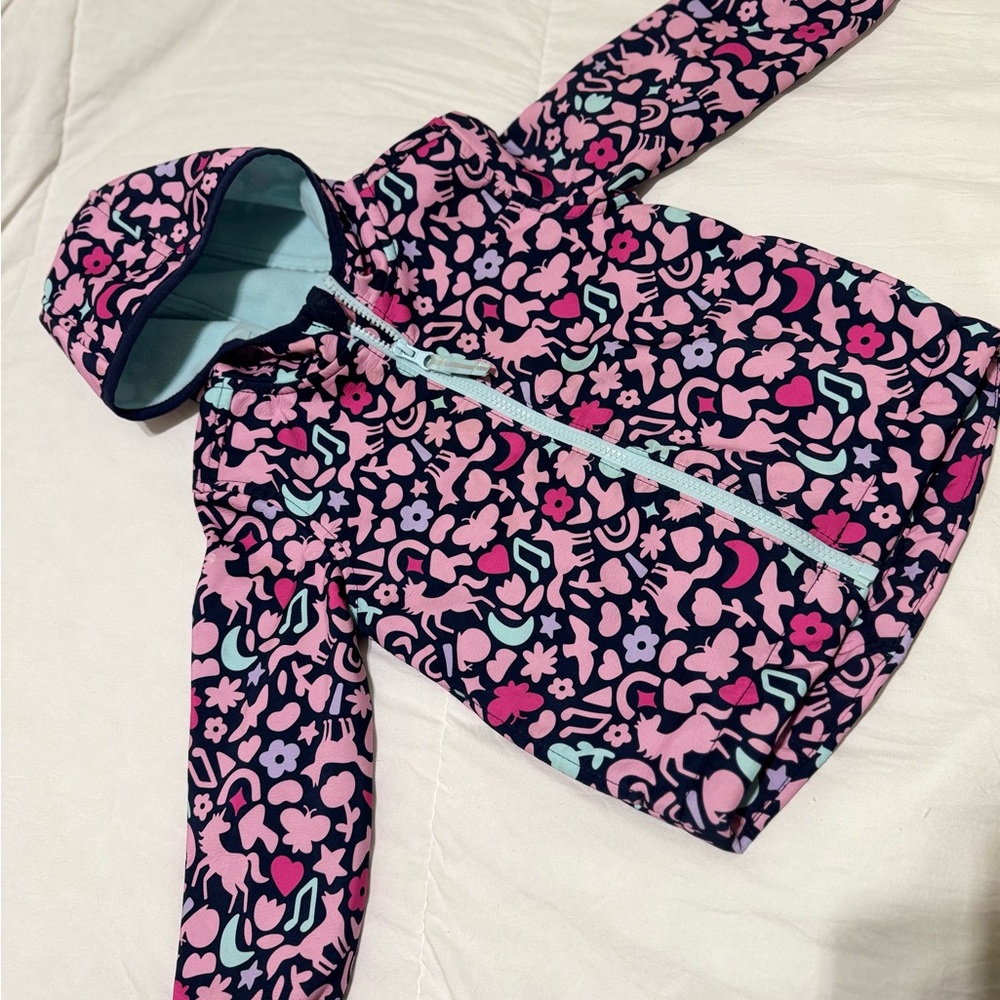 Cat & Jack Pink and Black Patterned Jacket
